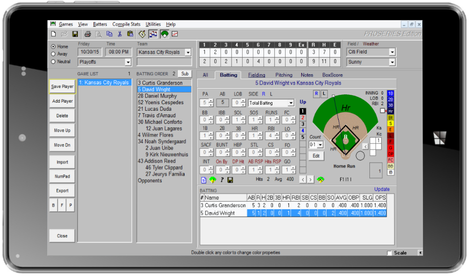 Baseball & Softball Statistics Live Scoring Software App TurboStats